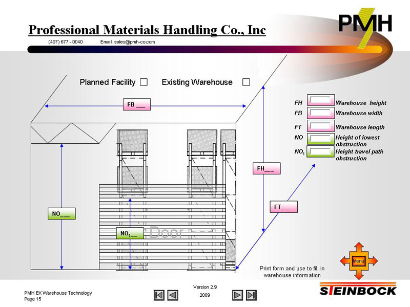 warehouse dimensions for planning very narrow aisle warehouse